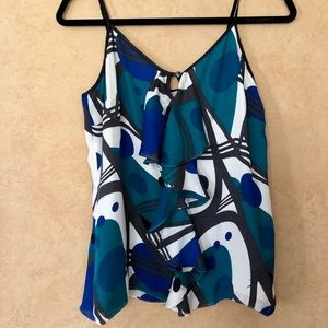 Camisole Top Floral Print with Ruffle front